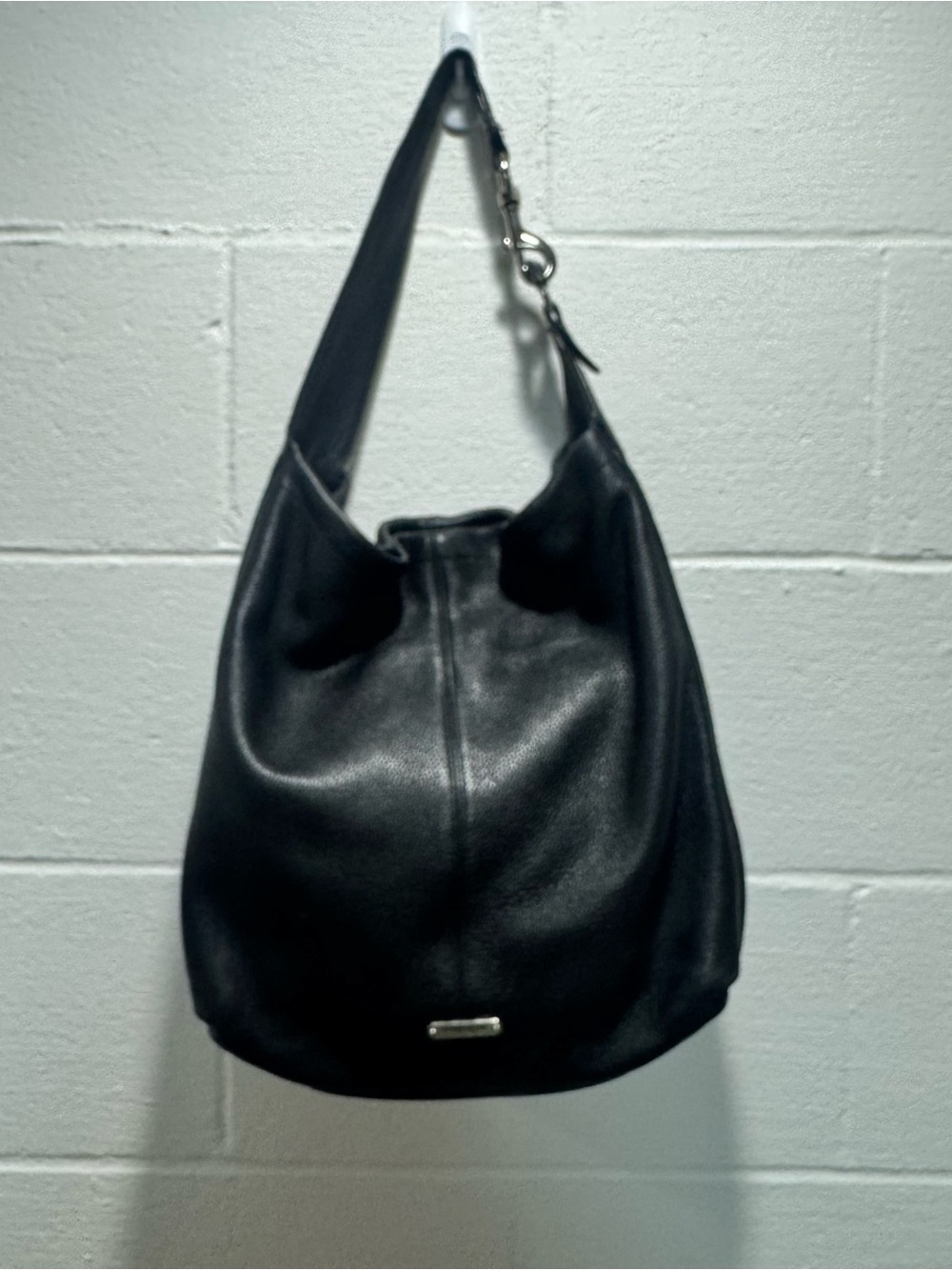 Coach Black Pebbled Leather Hobo Shoulder Bag